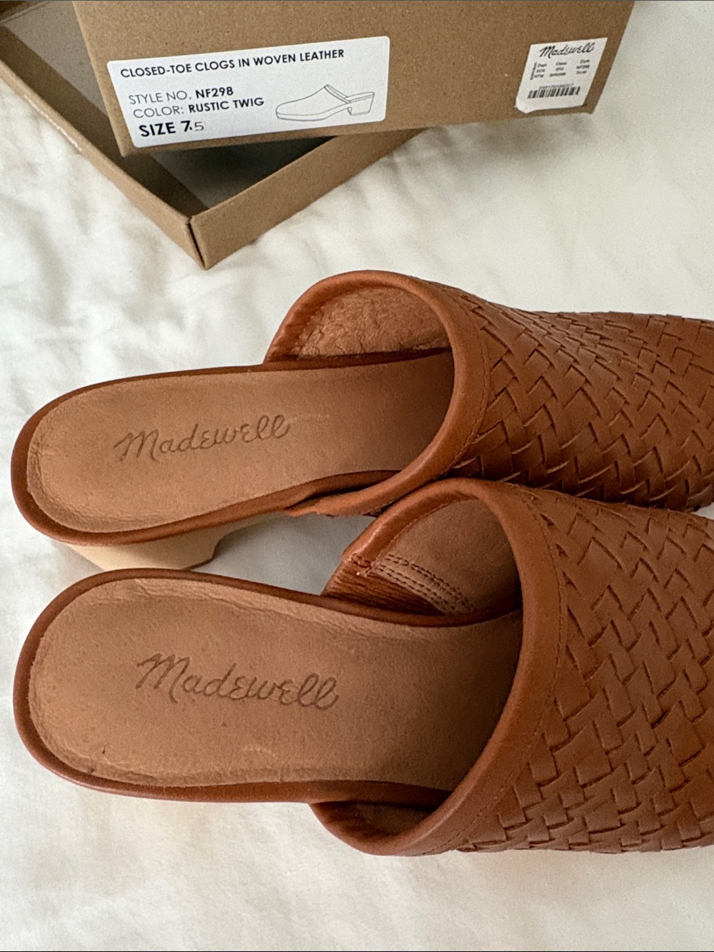 Madewell Woven Leather Mule - Cognac - Picture 3 of 6